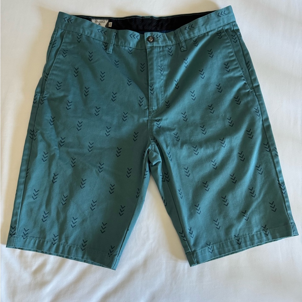 🔥Host Pick🔥 Volcom Men's Teal Patterned Shorts